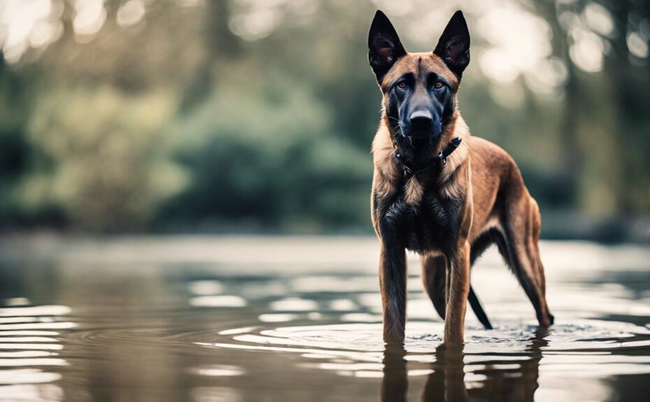 belgian malinois enjoy swimming