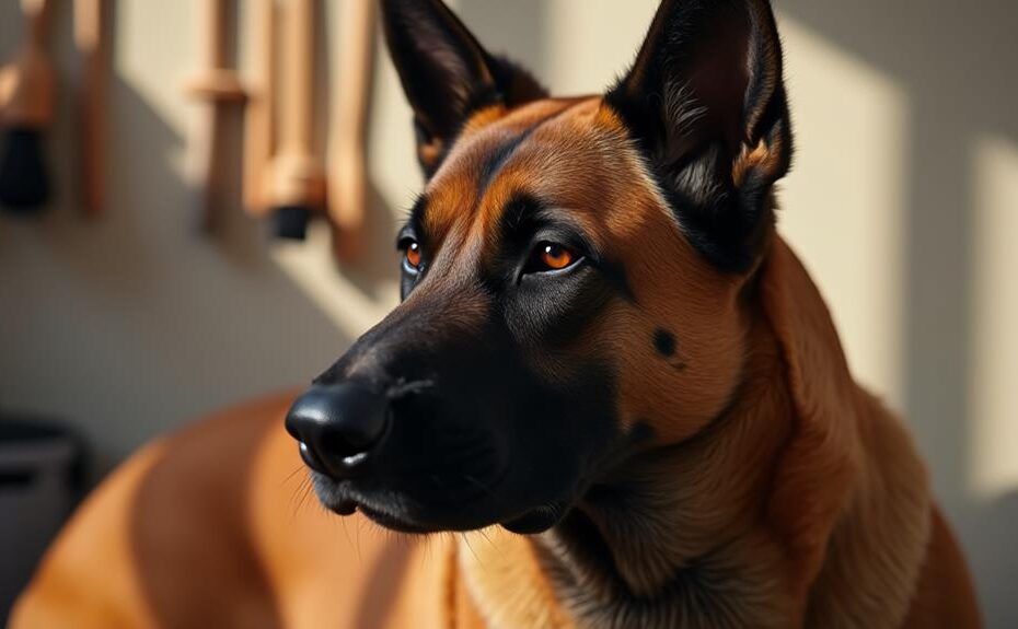 grooming belgian malinois fur