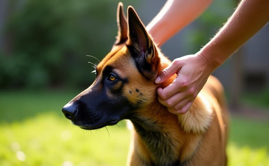 inspect belgian malinois for parasites