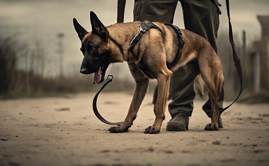 leash training belgian malinois