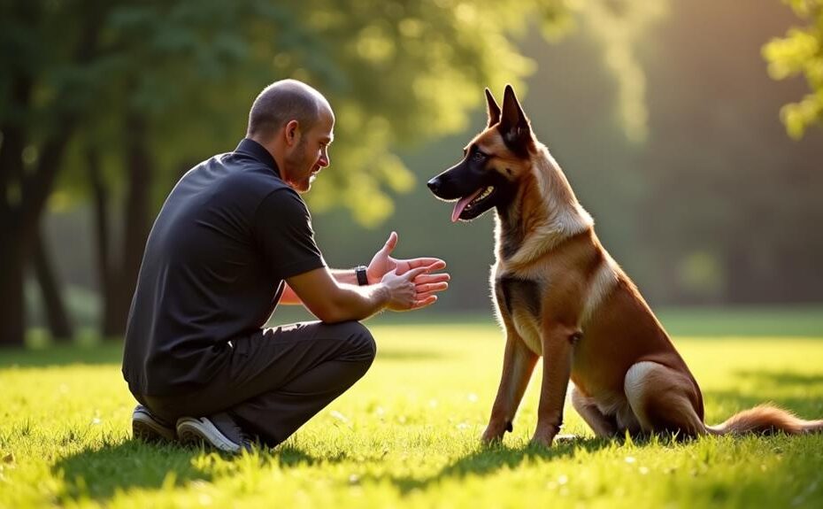 train belgian malinois barking